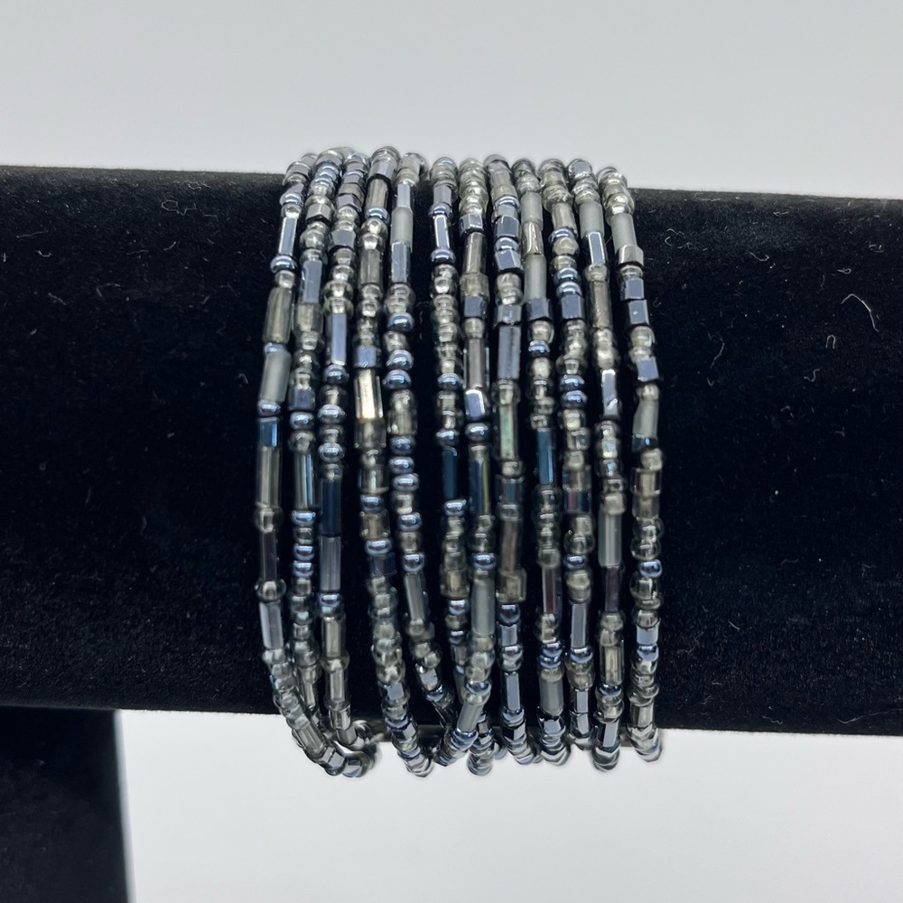 Vintage Jewelry handmade Sterling Silver Beaded Bracelet